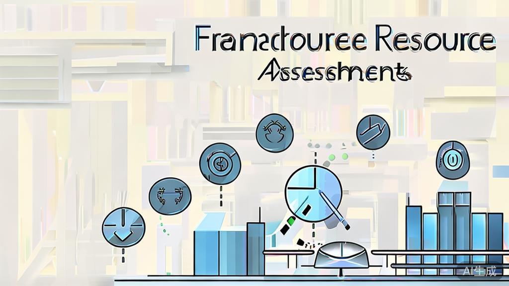 High-quality business illustration showing franchise resource assessment, minimal flat design