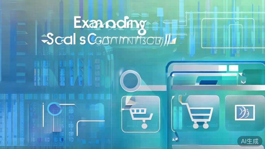 Flat vector illustration of 拓展销售渠道, dashboard style, soft blue gradient