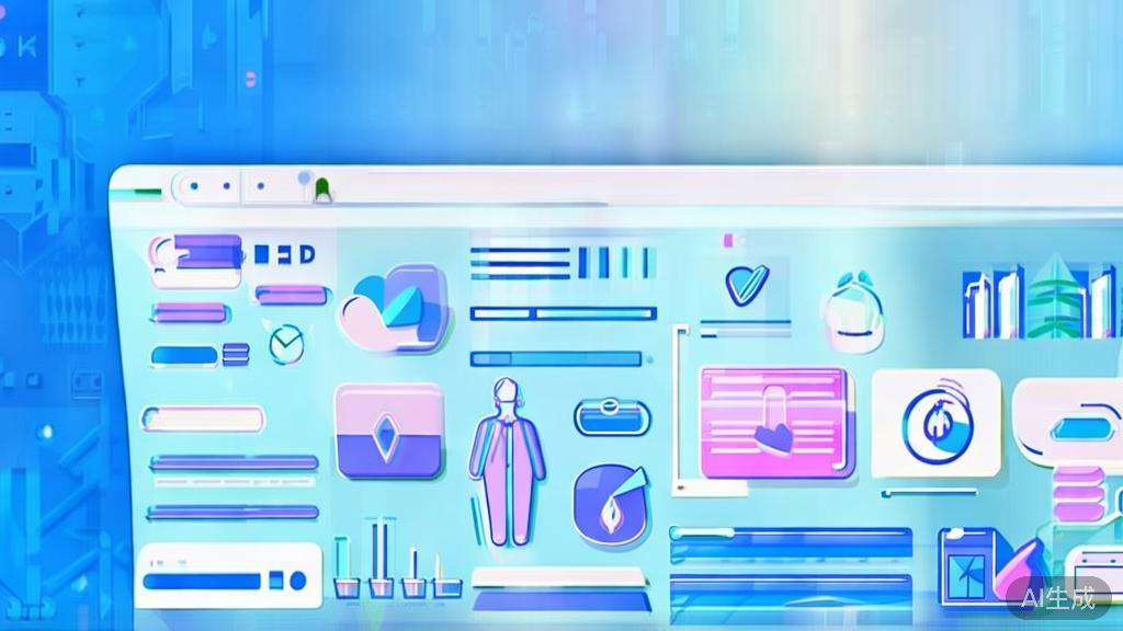 Flat vector illustration of health and lifestyle entrepreneurship, dashboard style, soft blue gradient