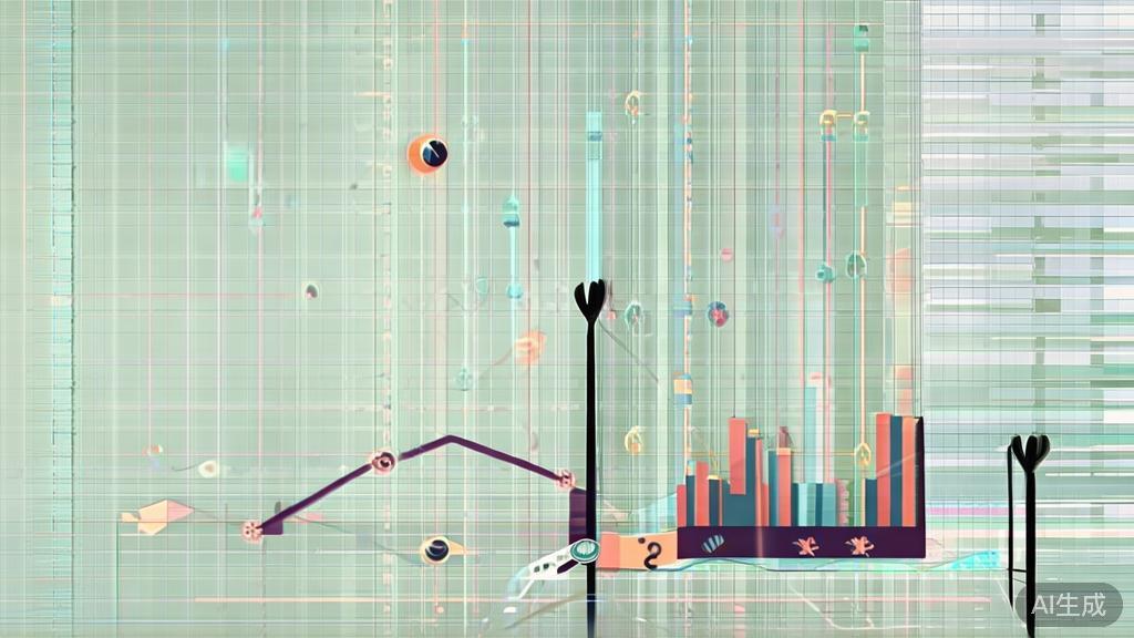 High-quality business illustration regarding market research, minimal flat design