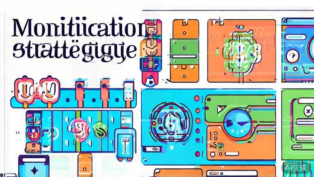 Flat vector illustration of diverse monetization strategies for videos, minimal flat design