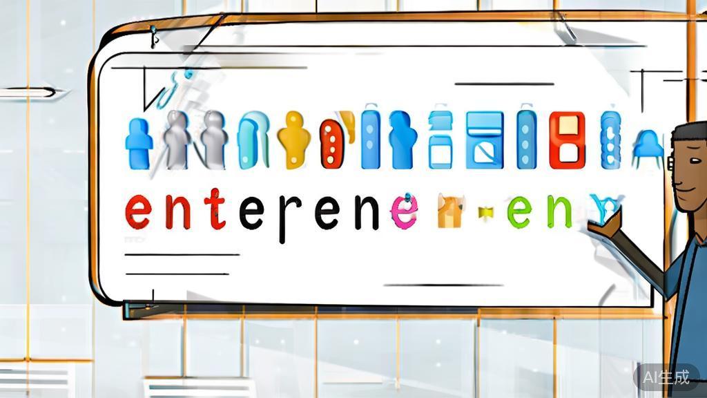 High-quality business illustration regarding entrepreneurial skills, minimal flat design