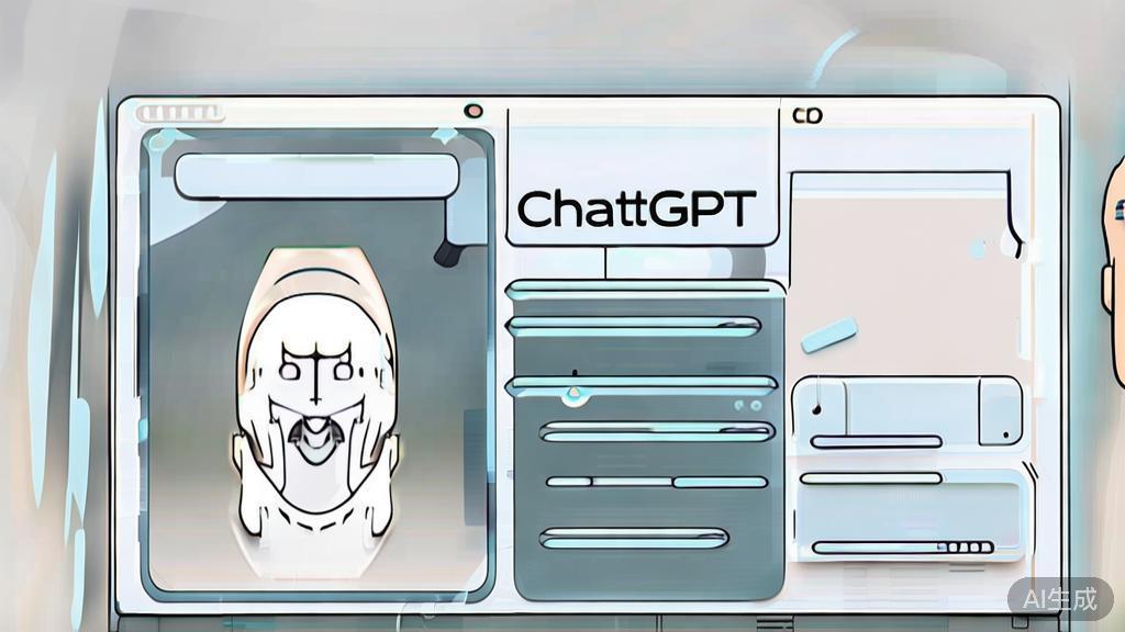 "High-quality business illustration of a user providing context to ChatGPT, minimal flat design"