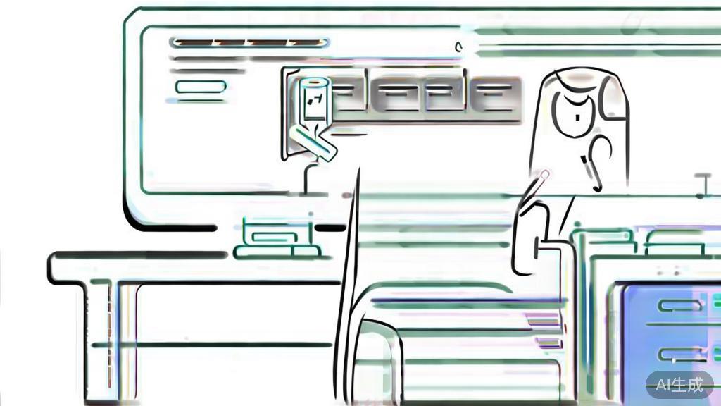 "High-quality illustration of a user critically analyzing ChatGPT's responses, minimal flat design"