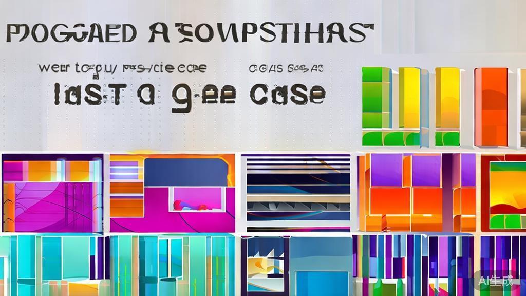 "High-quality illustration of successful case studies in AI image generation, minimal flat design"