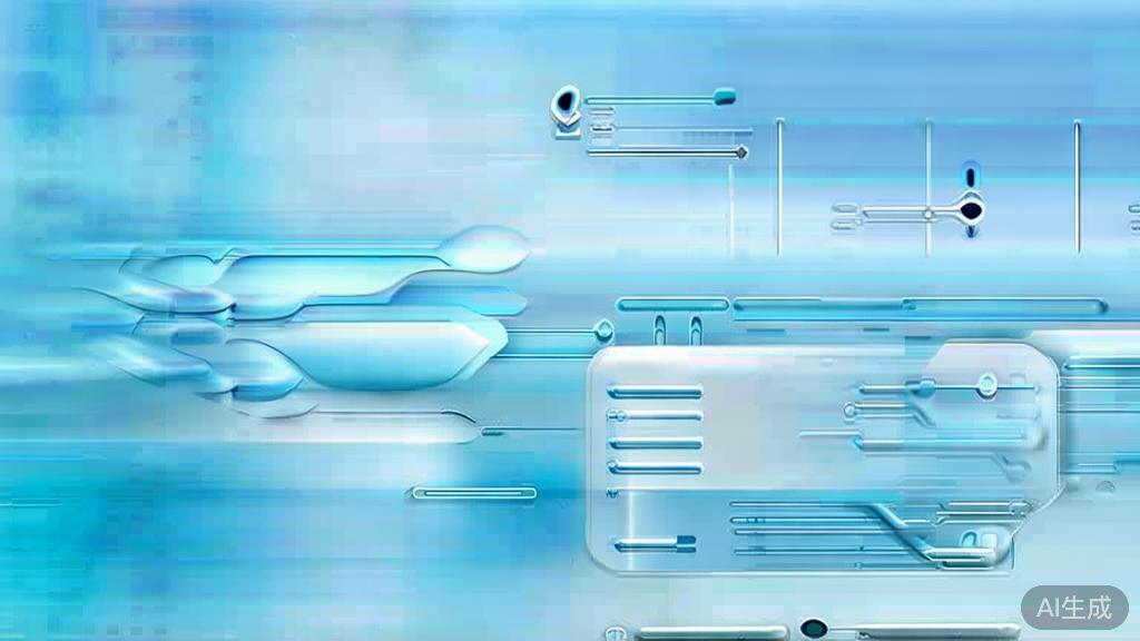 "Flat vector illustration of user-friendly interface, high quality, soft blue gradient"