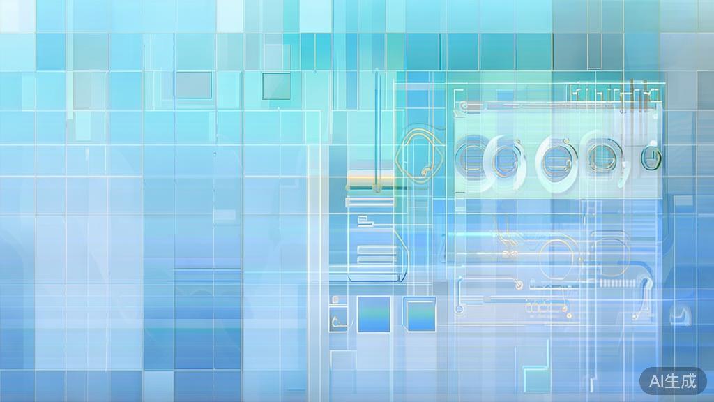 Flat vector illustration of data visualization in image2.0 development, dashboard style, soft blue gradient