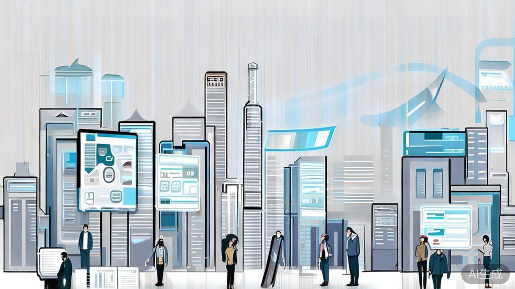 High-quality business illustration regarding future trends of image2.0, minimal flat design