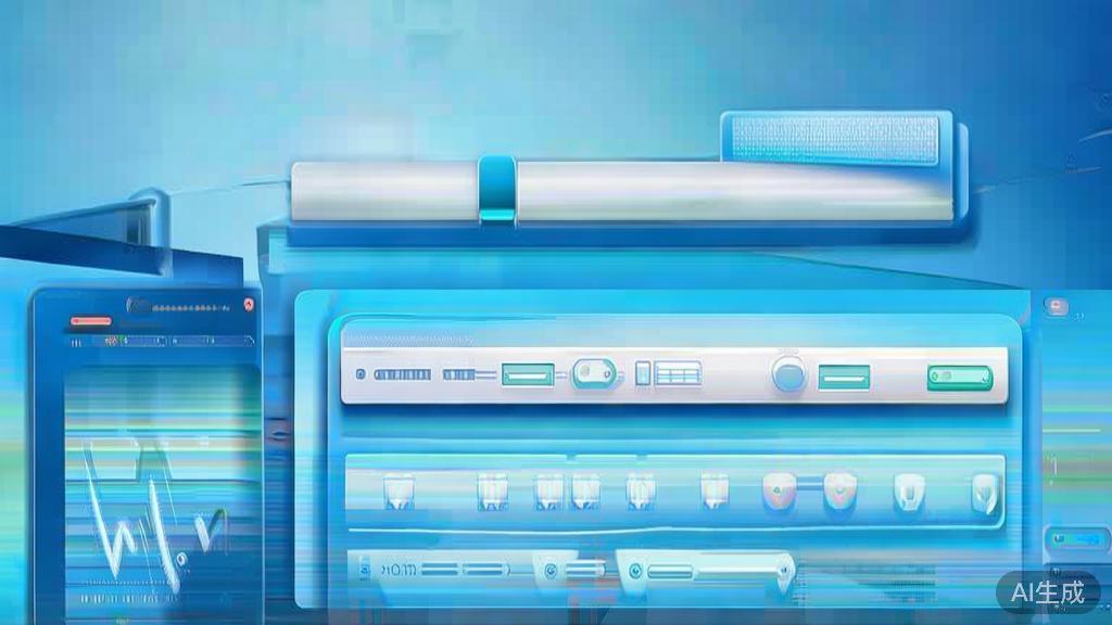 Flat vector illustration of custom settings in 千问image2.0, dashboard style, soft blue gradient