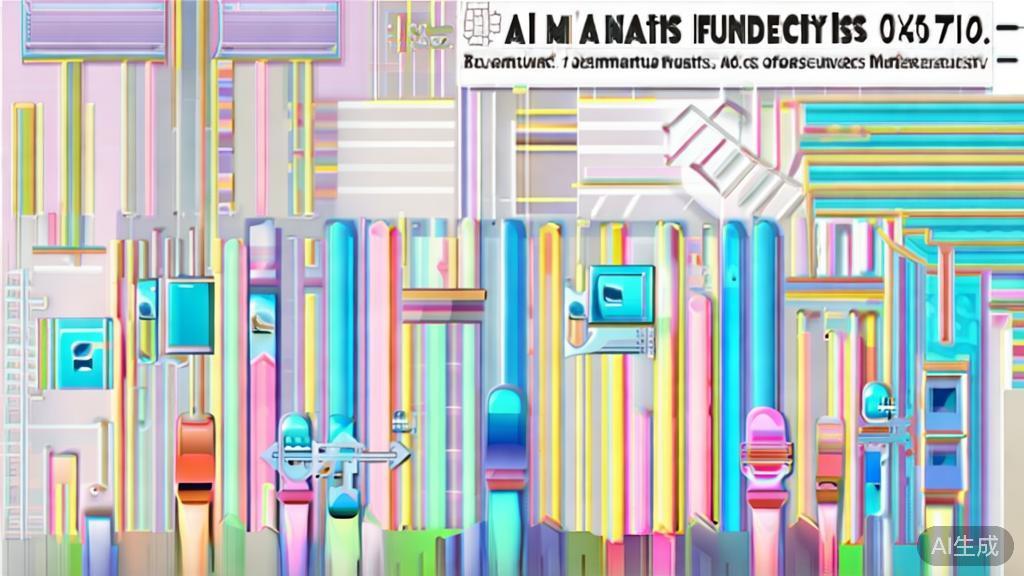High-quality business illustration regarding the impact of AI on various industries, minimal flat design