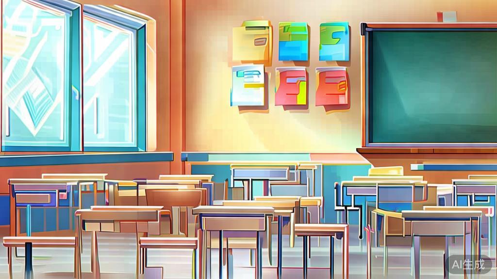 "Illustration of a classroom using Gptimage2 for educational materials, minimal flat design"
