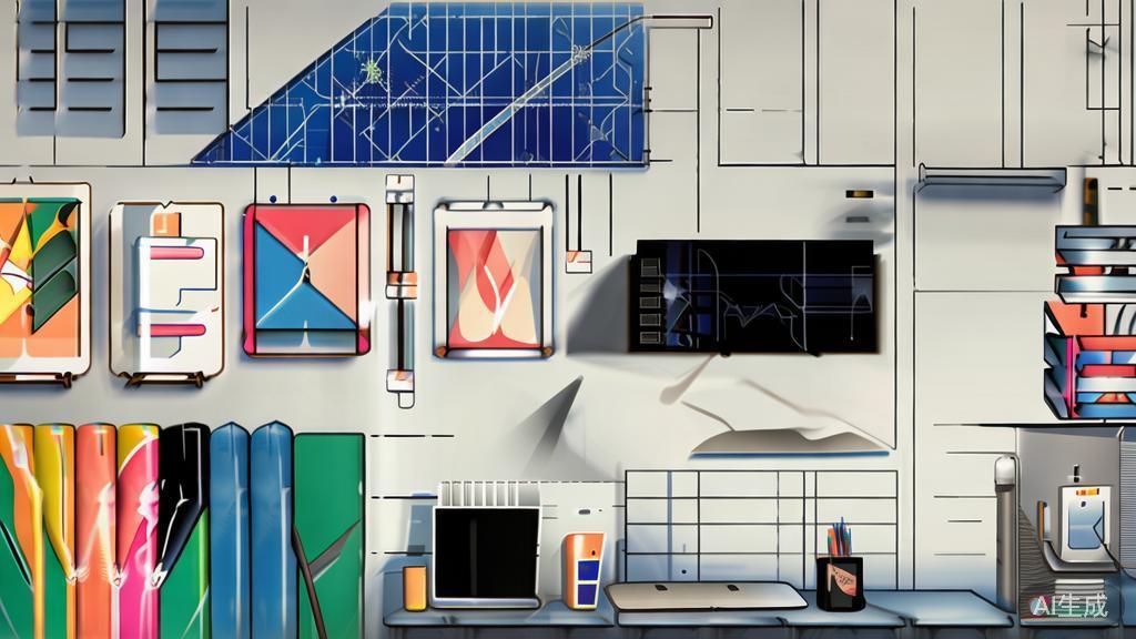 High-quality business illustration regarding creative drawing techniques, minimal flat design