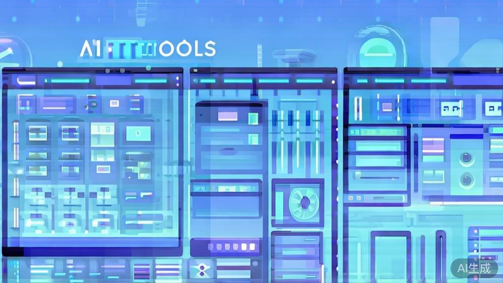 Flat vector illustration of customizing settings in AI tools, dashboard style, soft blue gradient