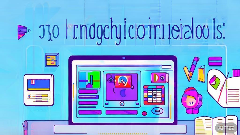 Flat vector illustration of learning and practicing graphic design skills, dashboard style, soft blue gradient