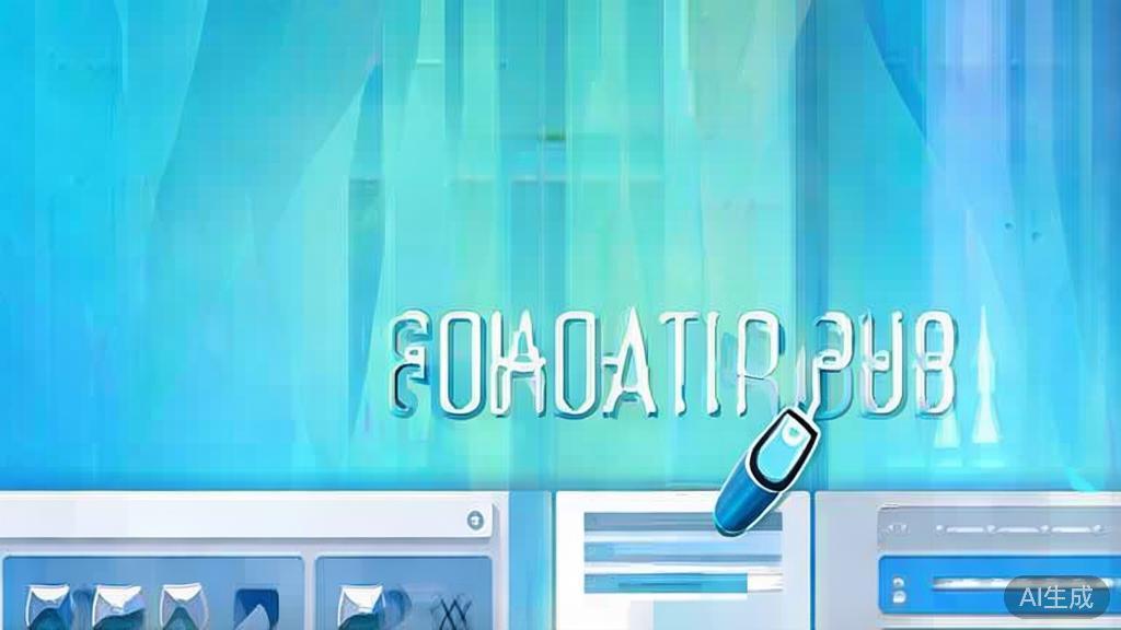 Flat vector illustration of traditional drawing software, dashboard style, soft blue gradient