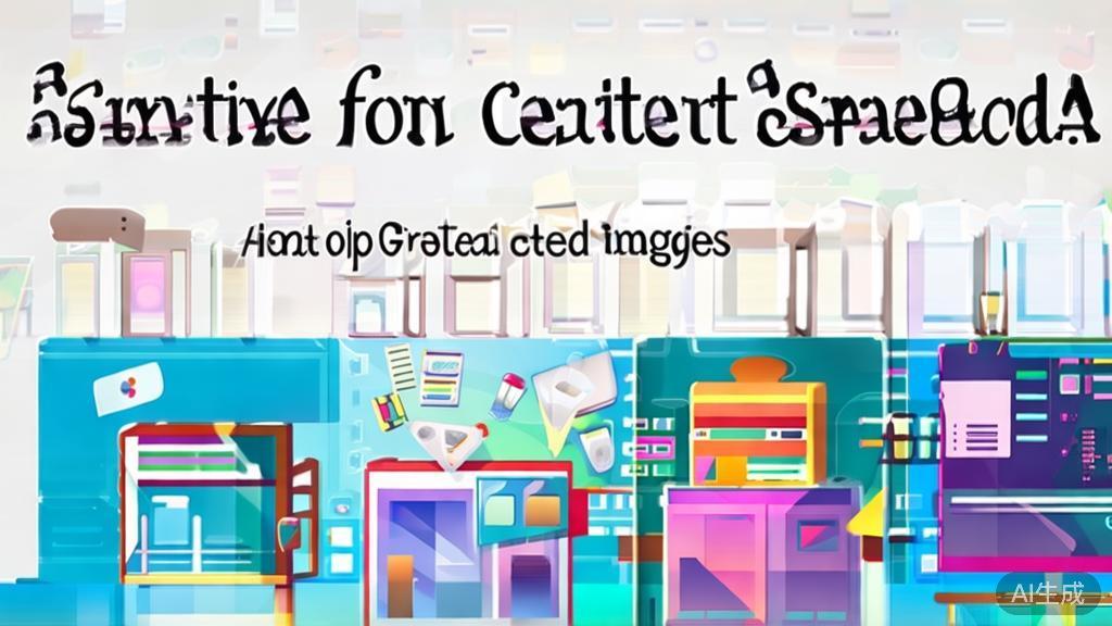 Illustrative graphic showing the creative journey of a content creator using AI-generated images, featuring stages of inspiration to finished product