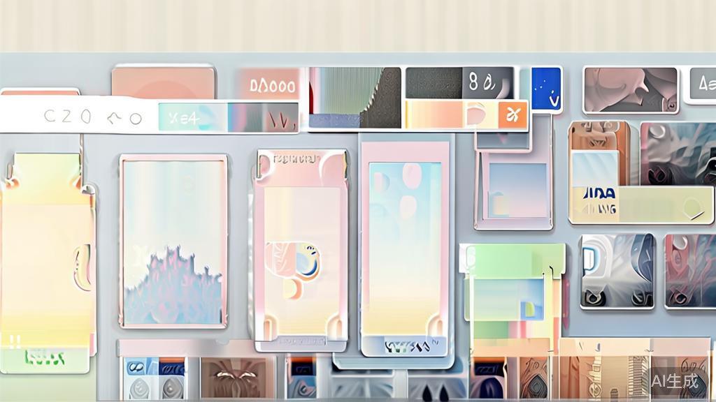 A user interface showcasing AI-generated personalized images, minimal flat design