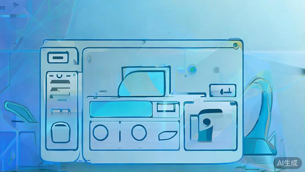 Flat vector illustration of generating unique images for social media, dashboard style, soft blue gradient