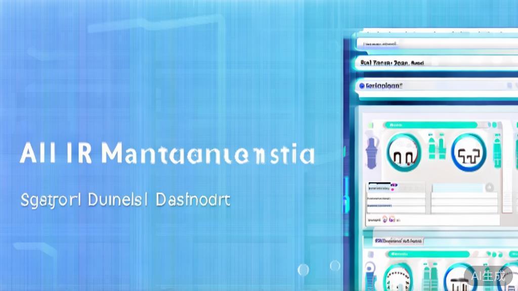Flat vector illustration of AI HR management system for small business, dashboard style, soft blue gradient