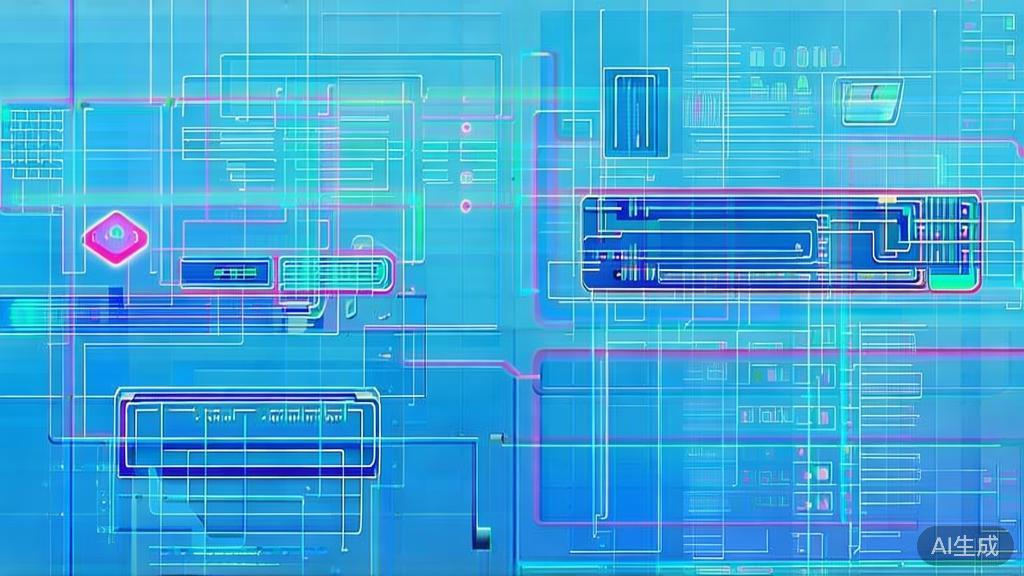 Flat vector illustration of AI algorithms optimizing user experience, dashboard style, soft blue gradient