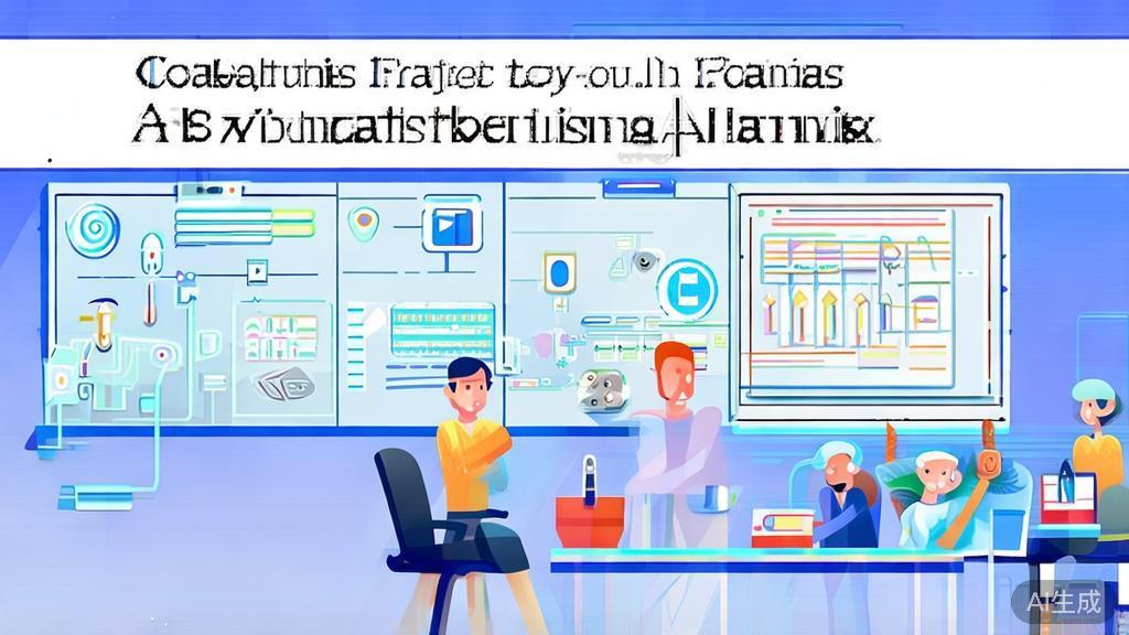 High-quality vector illustration of project planning and collaboration in AI, minimal flat design