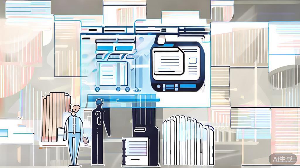 High-quality business illustration regarding human-AI collaboration, minimal flat design