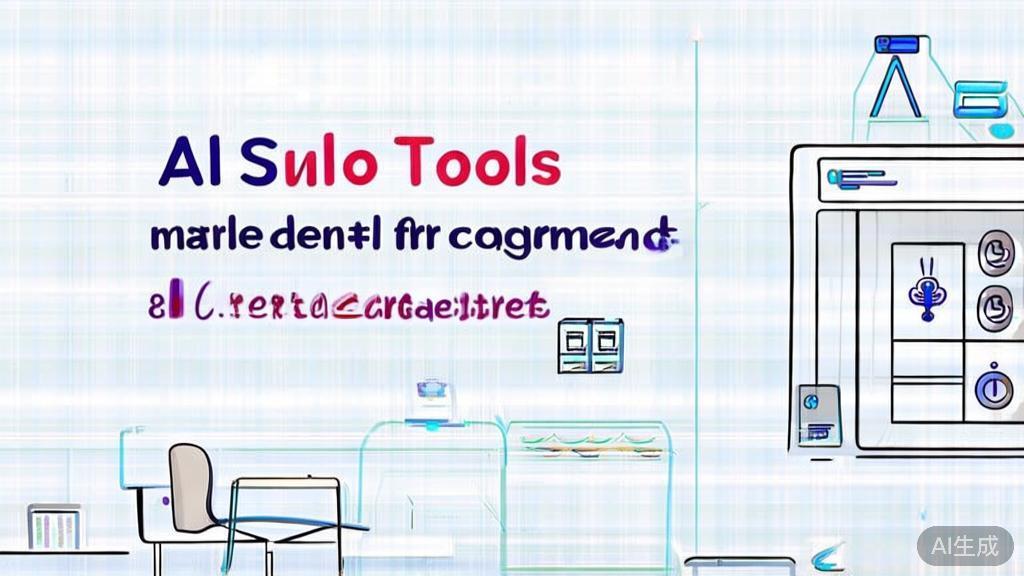 High-quality business illustration regarding AI tools for entrepreneurs, minimal flat design