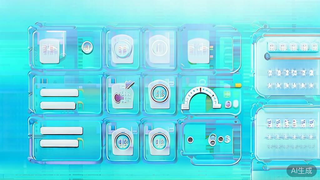 "Flat vector illustration of customer feedback collection, dashboard style, soft blue gradient"