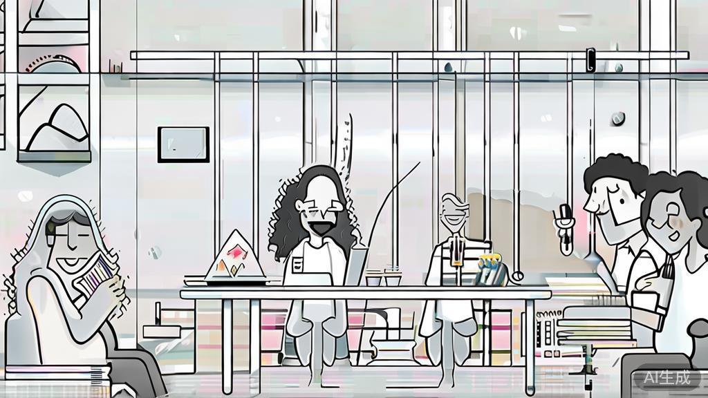 High-quality illustration of team collaboration in design, minimal flat design