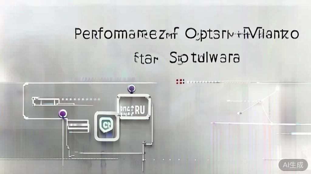 High-quality illustration of performance optimization for software, minimalist style