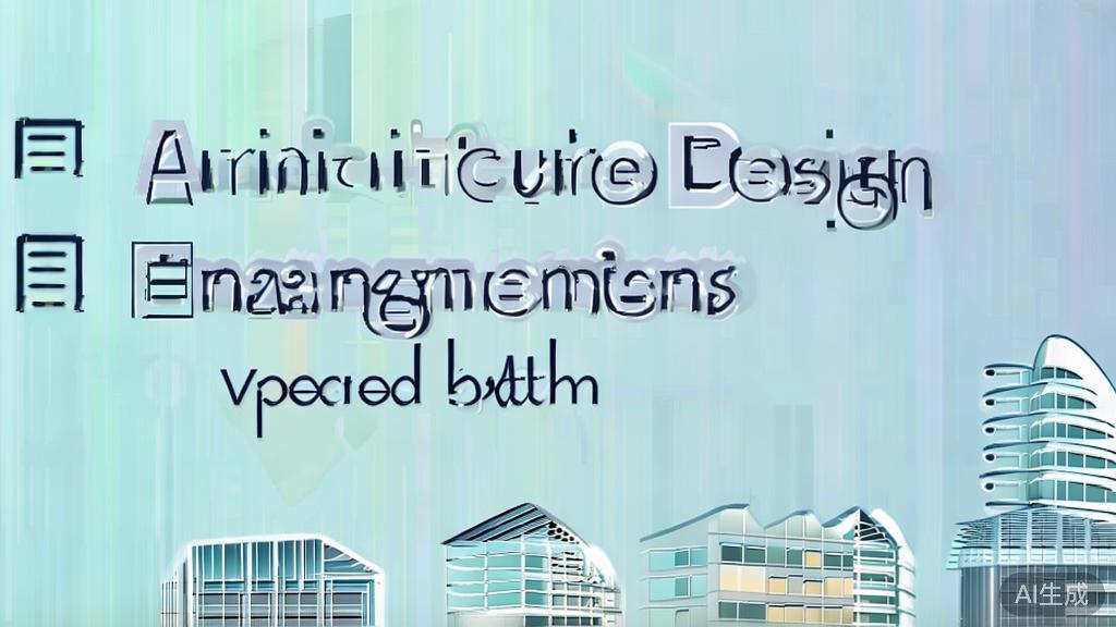 Flat vector illustration of architecture design enhancements with AI, dashboard style, soft blue gradient