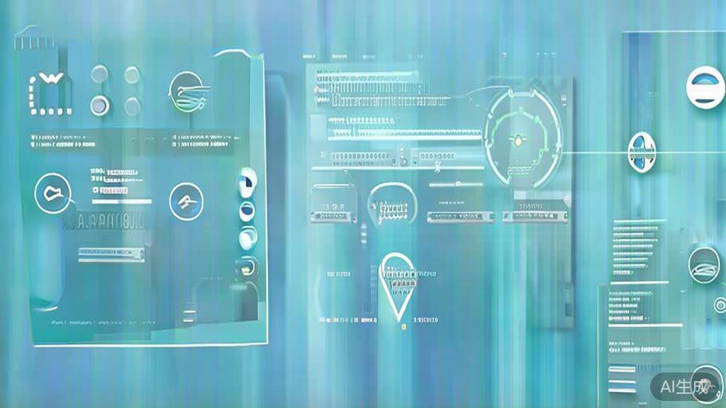 Flat vector illustration of market trends in image generation technology, dashboard style, soft blue gradient