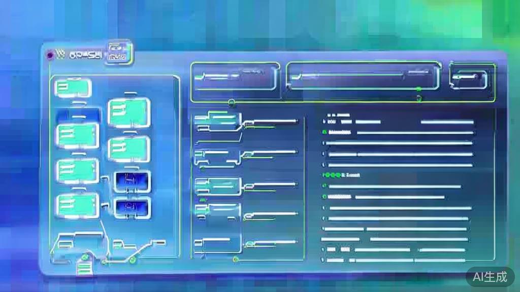 Flat vector illustration of PlantUML code editing and real-time preview, dashboard style, soft blue gradient