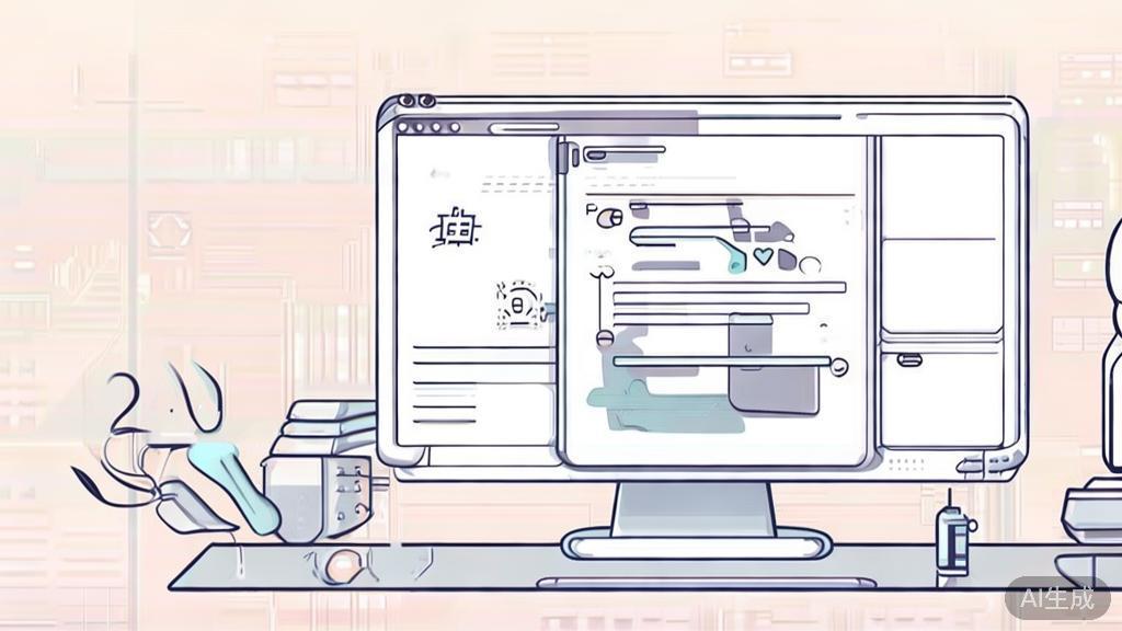 "Flat vector illustration of a user refreshing a PlantUML diagram on a computer, minimal flat design"