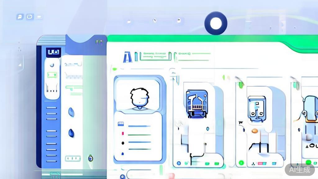 "High-quality business illustration regarding user-friendly AI tools, minimal flat design"