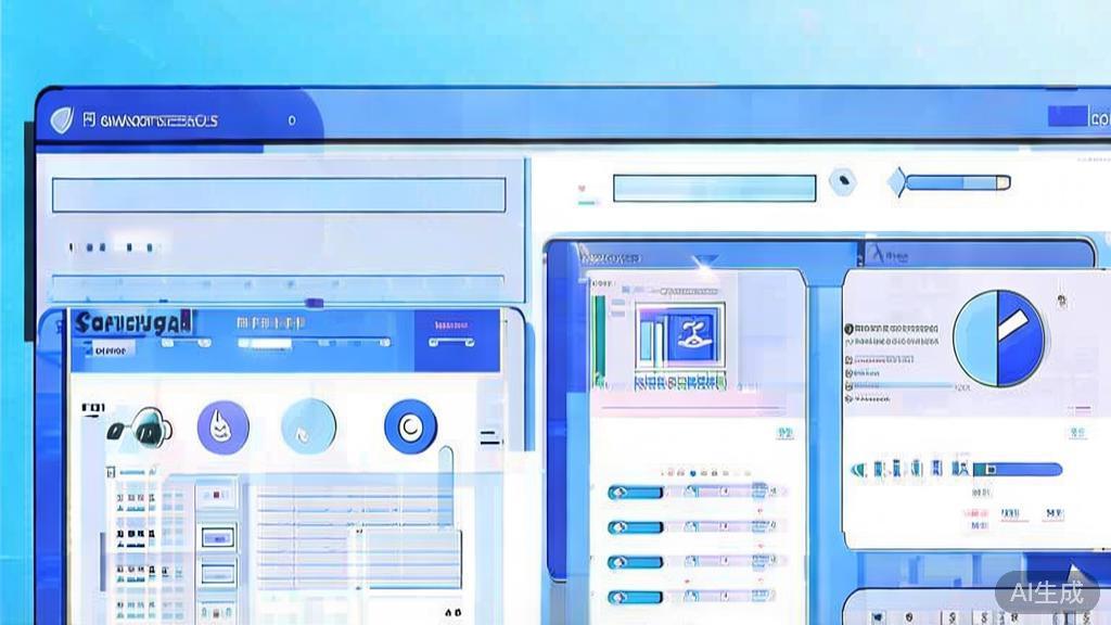 Flat vector illustration of successful advertising campaigns, dashboard style, soft blue gradient