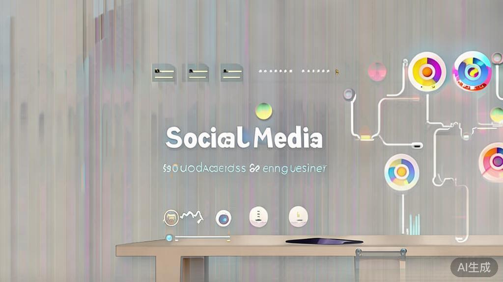 High-quality business illustration showcasing social media impact, minimal flat design