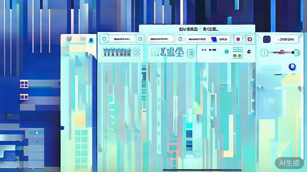 Flat vector illustration of 风格转化 in 千问Image 2.0, dashboard style, soft blue gradient