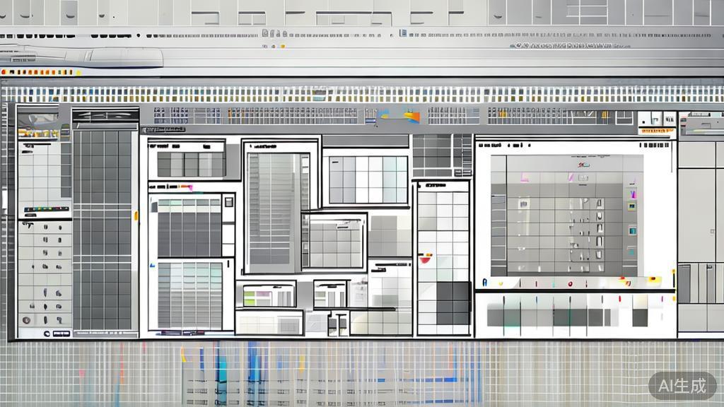 "High-quality business illustration regarding traditional drawing software, showing complexity and user interface, minimal flat design"
