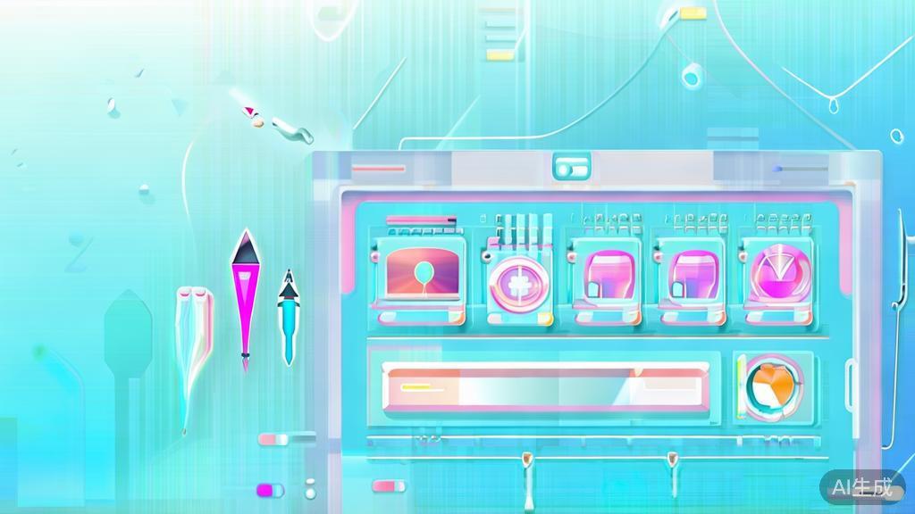 "Flat vector illustration of choosing drawing tools, comparing AI and traditional software, dashboard style, soft blue gradient"