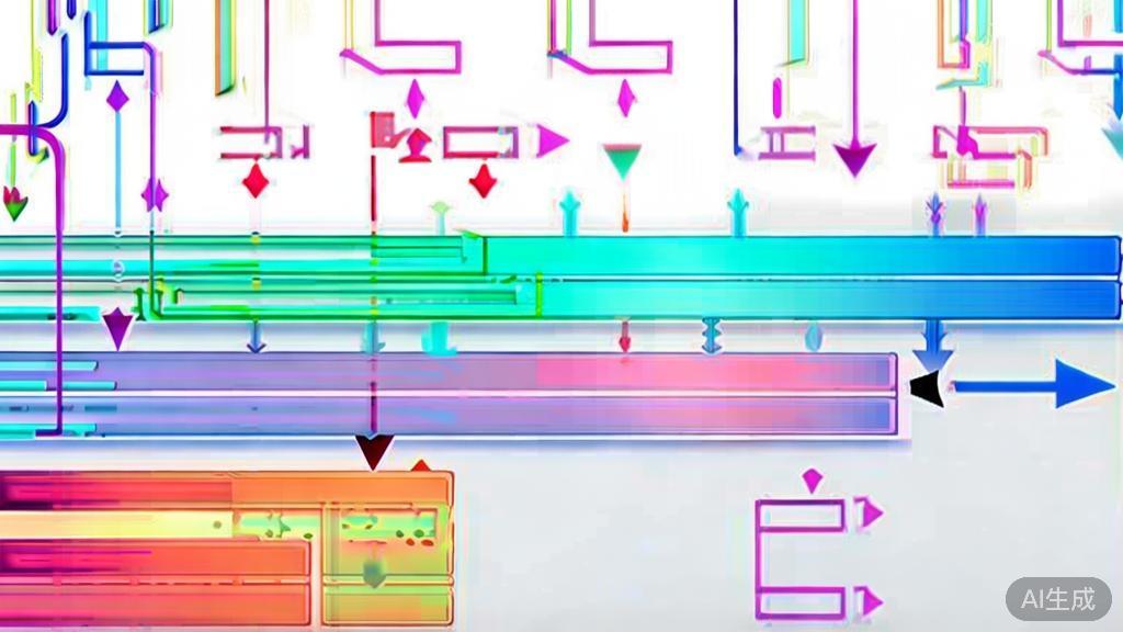 High-quality illustration about feedback loop in AI image generation, minimal flat design