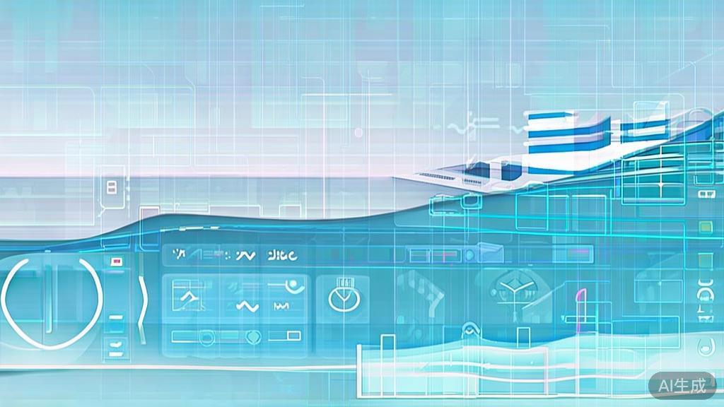 Flat vector illustration of creative templates in 千问Image 2.0, dashboard style, soft blue gradient