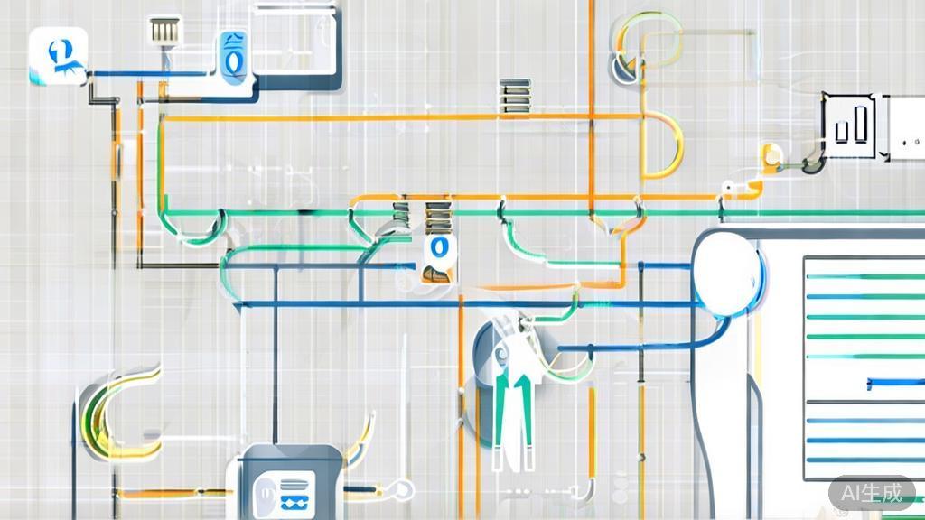 "High-quality business illustration regarding efficiency improvement, minimal flat design"