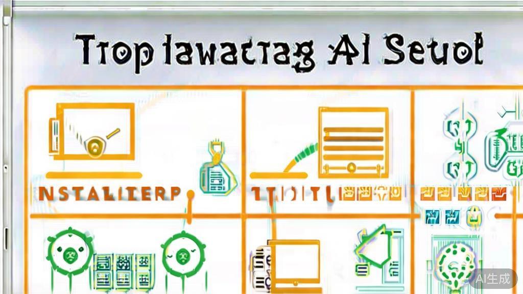 Visual representation of installation steps for an AI tool, highlighting key steps in a clear manner