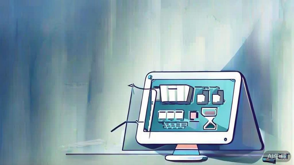 "High-quality illustration of a computer running slow, depicting performance issues, minimalist design"