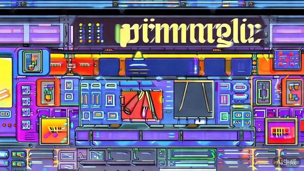 Flat vector illustration of future of Gptimage2 technology in creative industry, showing potential advancements and interactive art