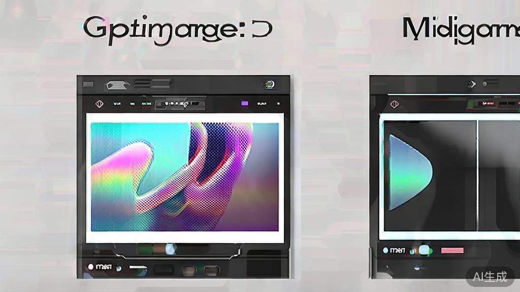 "High-quality illustration comparing Gptimage2 and Midjourney, minimalist style"