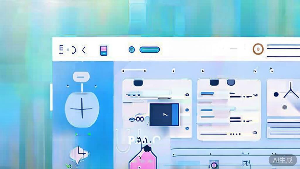 "Flat vector illustration of user uploading photo to AI tool, dashboard style, soft blue gradient"