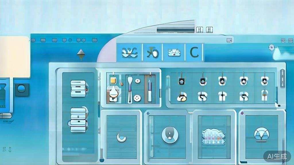 Flat vector illustration of photo editing tools, dashboard style, soft blue gradient