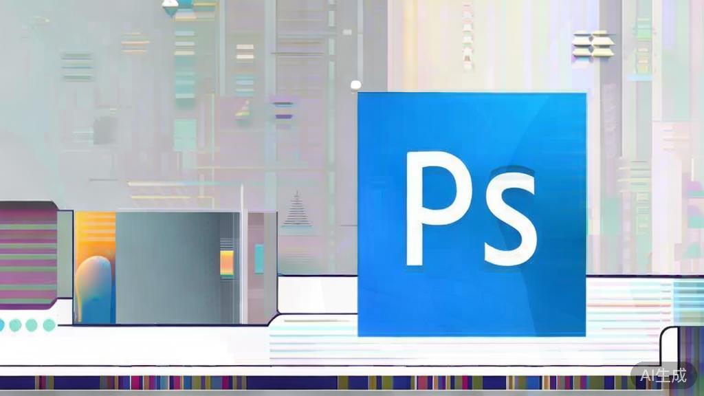 High-quality business illustration regarding Photoshop, minimal flat design
